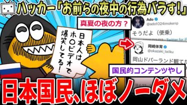 【イッチーズ】【ニコ動】ハッカー集団「日本人の”夜中に行為”を公開する」→日本人、ほぼノーダメージな模様…【2ch面白いスレ】