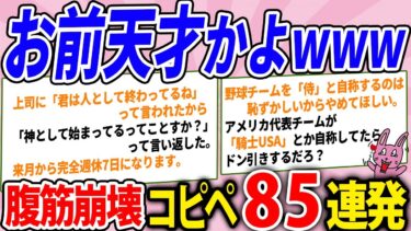 【2chウサバラ】明日からまた仕事だけどとりあえず笑っとけwww腹筋崩壊コピペ85連発！