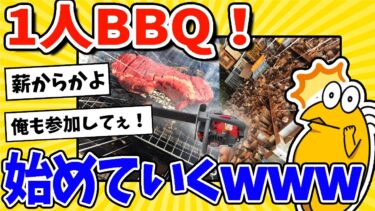 【2ch面白キッチン】【2ch面白いスレ】今から一人BBQするｗｗｗ←まさかの薪から！