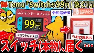 【イッチーズ】【急げ！】Temu『SwitchとiPhone99円！』 中華アプリの令和最新版詐欺、ここまで来るｗｗｗ【2ch面白いスレ】