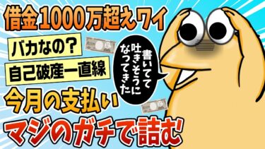 動画で見る⇒【2ch面白スレ】ワイ借金1000万超え、今月の支払いマジのガチで詰む【ゆっくり解説】【なんJ民の巣窟】