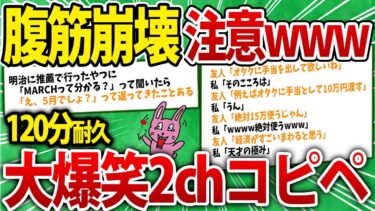 【2chウサバラ】【総集編】暇な3連休なんて無心で笑っとけ!120分耐久、腹筋崩壊2chコピペ