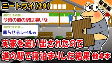 【2ch人情屋台】【バカ】実家を追い出されたので道の駅で寝泊まりした結果。他4本を加えた総集編【2ch面白いスレ】