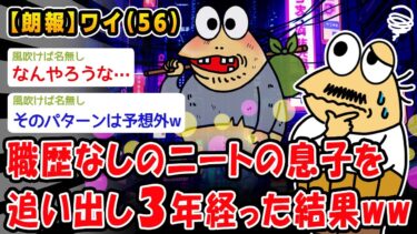 【2chおバカ問題児】【朗報】職歴なしのニートの息子を追い出し3年経った結果ww【2ch面白いスレ】