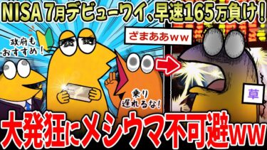 【イッチーズ】【発狂】ワイ7月NISA民、お前らのせいで-166万！〇ね →大暴落でメシウマ加速ｗｗｗ【2ch面白いスレ】