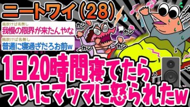 【2chの面白い話題】【2ch面白いスレ】1日20時間寝てたらついにマッマに怒られたンゴwww【ゆっくり解説】【バカ】【悲報】