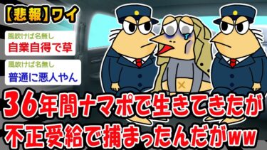 【2chおバカ問題児】【悲報】36年間ナマポで生きてきたが不正受給で捕まったんだがww【2ch面白いスレ】