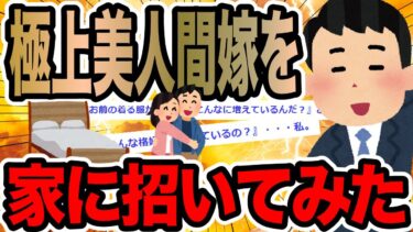 【2chで笑いを叫ぶ】極上美人間嫁を家に招いてみた【2ch修羅場スレ】