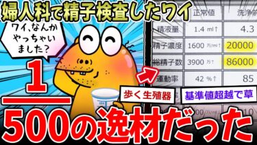 【イッチーズ】【男の夢】絶男ワイ、精子検査した結果…→300人に1人の逸材だと判明するｗｗ【2ch面白いスレ】