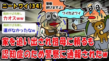 【2ch人情屋台】【悲報】家を追い出され祖母に頼るも認知症のため警察に通報されたww【2ch面白いスレ】