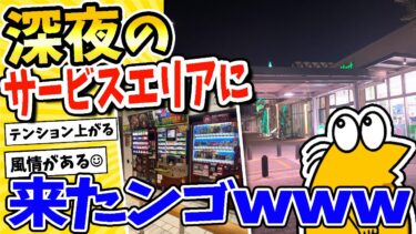 【2ch面白キッチン】【2ch面白いスレ】深夜のサービスエリアきたンゴwww