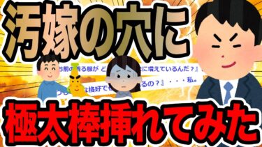 【2chで笑いを叫ぶ】汚嫁の穴に極太棒挿れてみた【2ch修羅場スレ】