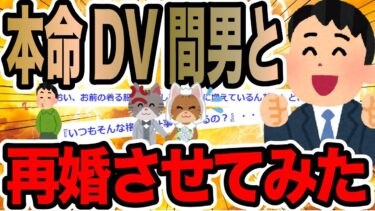 【2chで笑いを叫ぶ】本命DV間男と再婚させてみた【2ch修羅場スレ】