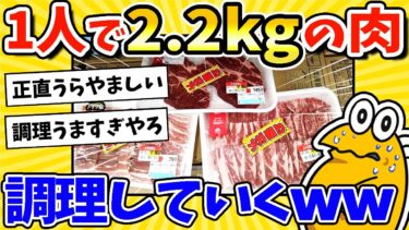 【2ch面白キッチン】【2ch面白いスレ】ワイ1人なのに半額肉2.2キロを購入！調理していくwww