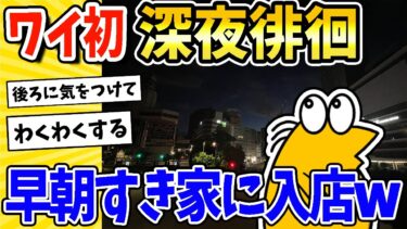 【2ch面白キッチン】【2ch面白いスレ】ワイ、初の深夜徘徊決行！早朝すき家に入店www