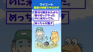 【なんJ民の巣窟】【2ch面白】ワイニート、農業研修でとんでもないやらかしをした結果