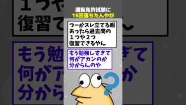 【なんJ民の巣窟】【2ch面白】ワイジ、運転免許試験に15回落ちる