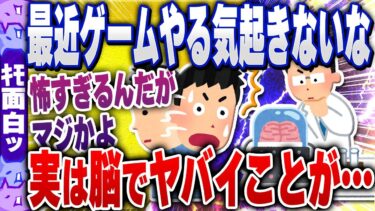 【ハチとオシン 】【ｷﾓ面白い2chスレ】【悲報】「ゲームしなくなった」「なにするのも億劫」←実は脳でとんでもないことが起きていた【ゆっくり解説】