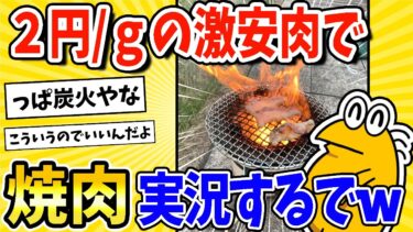 【2ch面白キッチン】【2ch面白いスレ】2円/ｇの激安肉で焼肉実況始めるでwww