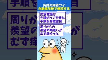 【なんJ民の巣窟】【2ch面白】免許失効したワイ、自動車学校で無双してしまう