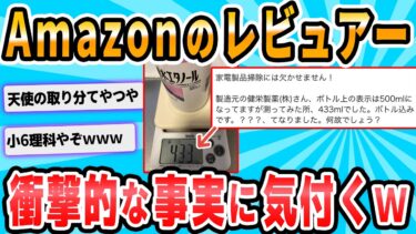 【2chが好きなんだお】【2ch面白いスレ】Amazonレビュー「ちょっと待って！内容量500mlって書いてあるのに量ったら少ないんだけど！」