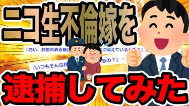 【2chで笑いを叫ぶ】ニコ生不倫嫁を逮捕してみた【2ch修羅場スレ】