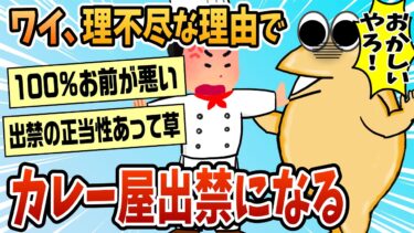 【なんJ民の巣窟】【2ch面白スレ】ワイが悪いのか？理不尽な理由でカレー屋出禁になったんやが【ゆっくり解説】