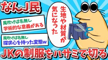 【俺たち天才なんJ民】【悲報】なんJ民、JKの制服をハサミで切ってしまうｗｗｗ【2ch面白いスレ】【ゆっくり解説】