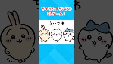 【2chホウソウキョク】【2ch意味不明スレ】ち●ちんorちいかわ2択ゲーム！