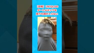 【2chホウソウキョク】【2ch面白いスレ】UNIQLOのタートルネックを買うも頭が入らない