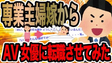 【2chで笑いを叫ぶ】専業主婦嫁からAV女優に転職させてみた【2ch修羅場スレ】