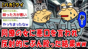 【2ch人情屋台】【バカ】同僚の女に悪口を言われ反射的にぶん殴ってしまった結果ww【2ch面白いスレ】