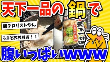 【2ch面白キッチン】【2ch面白いスレ】天下一品の鍋、腹いっぱい食ってしまうww