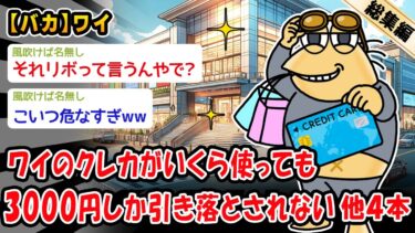 【2ch人情屋台】【バカ】ワイのクレカがいくら使っても3000円しか引き落とされない。他4本を加えた総集編【2ch面白いスレ】