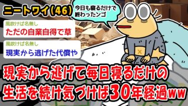 【2ch人情屋台】【悲報】現実から逃げて毎日寝るだけを生活を続け気づけば30年経過ww【2ch面白いスレ】