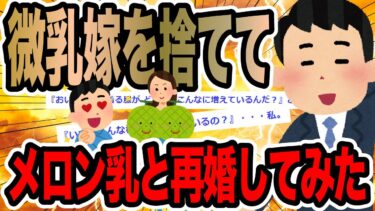 【2chで笑いを叫ぶ】微乳嫁を捨ててメロン乳と再婚してみた【2ch修羅場スレ】