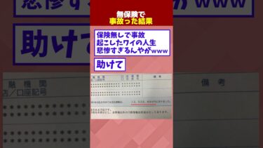 【なんJ民の巣窟】【2ch面白】保険なしで事故ったワイの人生が悲惨すぎる