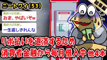 【2chおバカ問題児】【バカ】リボ払いを返済するため消費者金融から毎月借入中。他4本を加えた総集編【2ch面白いスレ】