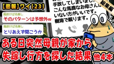 【2chおバカ問題児】【悲報】ある日突然母親が家から失踪し行方を探した結果。他4本を加えた総集編【2ch面白いスレ】