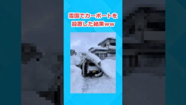 【2chホウソウキョク】雪国でカーポートを設置した結果ww