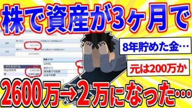 【鉄人28匹ギコ&しぃ】【悲報】株が3ヶ月で資産2600万→2万になった…【2ch面白いスレゆっくり解説】