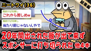 【2chおバカ問題児】【悲報】20年間出された飯が出て来ずスポンサーに打ち切られた。他4本を加えた総集編【2ch面白いスレ】