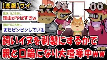 【2ch人情屋台】【悲報】飼いイヌを剥製にするかで親と口論になり大喧嘩中ww【2ch面白いスレ】