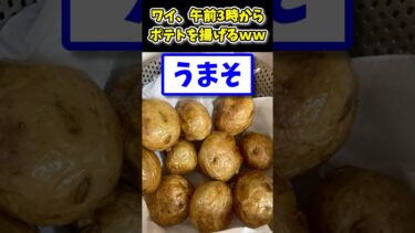 【2ch面白キッチン】【2ch面白いスレ】ワイ、深夜3時から丸ごとポテトを揚げるwww