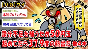 【2ch人情屋台】【バカ】鉄分不足を補うため50円玉舐めてたら37.9度の熱出た。他4本を加えた総集編【2ch面白いスレ】